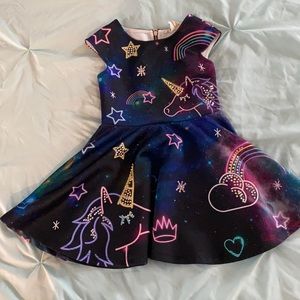 Hannah Banana size 4 girls rainbow unicorn dress